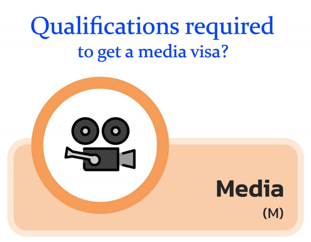 qualifications required to get a media visa